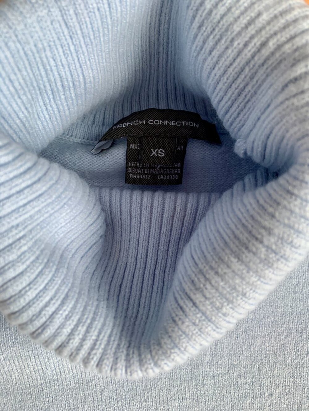 Like New, XS French Connection Baby Blue Turtleneck Sweater